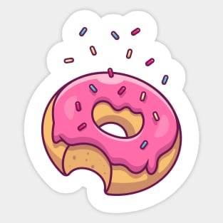 Bitten doughnut Sticker